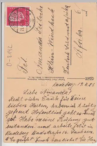 (112801) AK Radeberg, Partie 1931