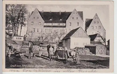 (112677) AK Gruß vom Altersheim Streitwald, Frohburg, Schloß Wolftitz 1962