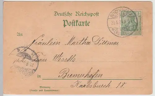 (112536) Künstler AK Gruß aus Alt Reichenbach Vogtl. anno 1753, gelaufen 1904