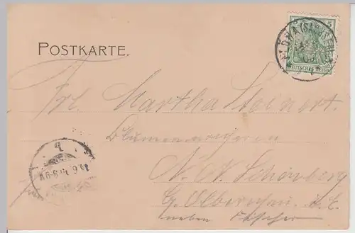(112457) AK Gruß aus Flöha, Kirche, Flöhafall, Zschopau 1905