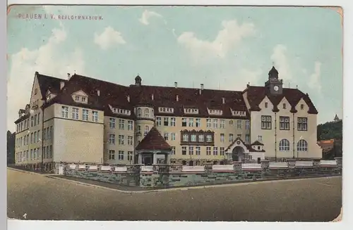 (112455) AK Plauen, Vogtland, Realgymnasium 1915