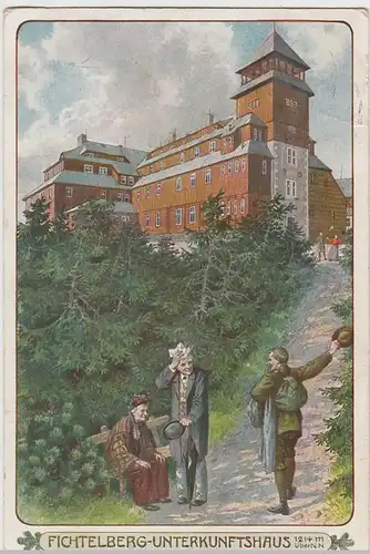 (112407) Künstler AK Oberwiesenthal, Fichtelberg, Fichtelberghaus 1915