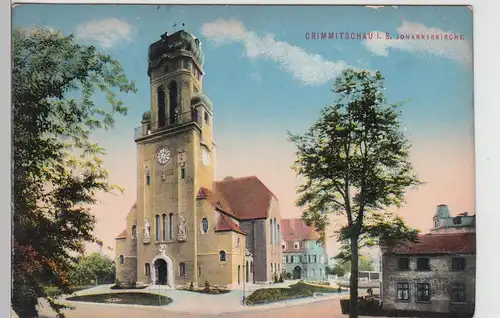 (112332) AK Crimmitschau, Johanniskirche, Feldpost 1915