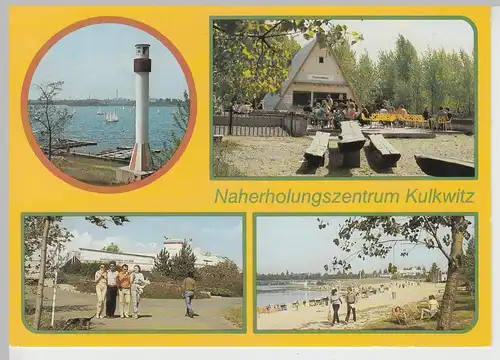 (112277) AK Kulkwitz, Markranstädt, Fischimbiss, Strand, See, Gaststätte 1990