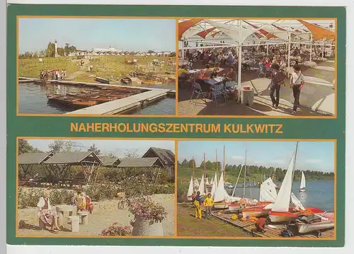 (112274) AK Kulkwitz, Markranstädt, Gaststätte, Bootssteg, Liegewiese 1989