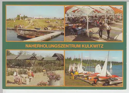 (112273) AK Kulkwitz, Markranstädt, Gaststätte, Bootssteg, Liegewiese 1989