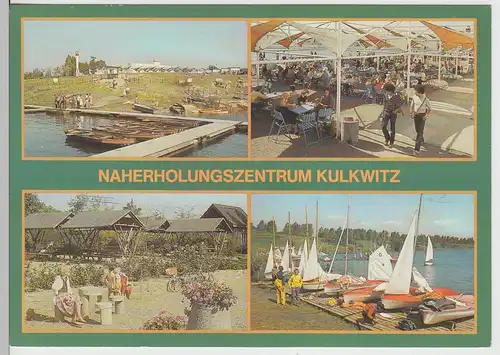 (112236) AK Kulkwitz, Markranstädt, Gaststätte, Bootssteg, Liegewiese 1988