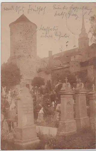 (112057) Foto AK Bautzen, Nicolaiturm, Friedhof, Dom St. Petri 1913