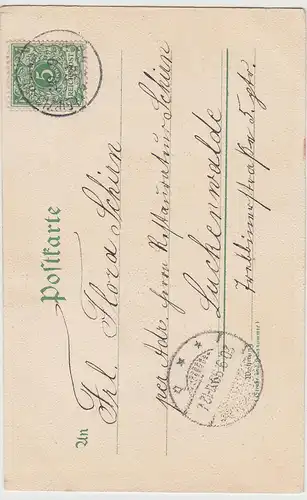 (112049) Künstler AK Schloss Colditz, Mulde 1899