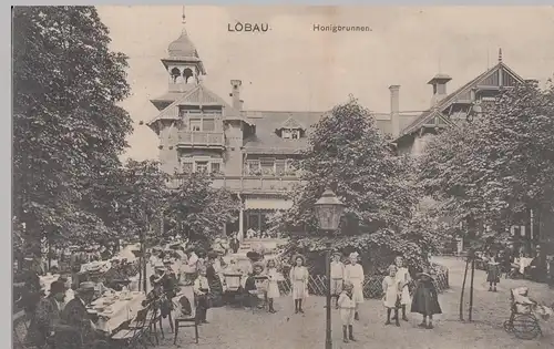 (112017) AK Löbau, Honigbrunnen, 1915