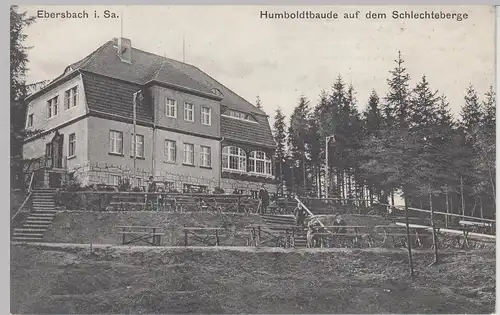 (112008) AK Ebersbach i.Sa., Humboldtbaude a.d. Schlechteberge 1910er