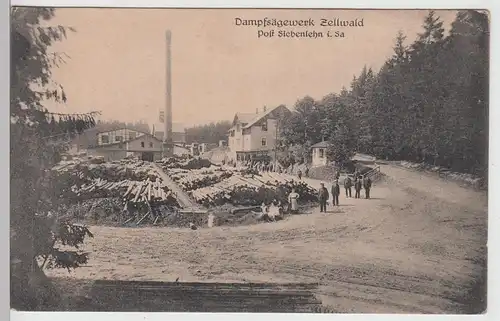 (112006) AK Dampfsägewerk Zellwald bei Siebenlehn 1917