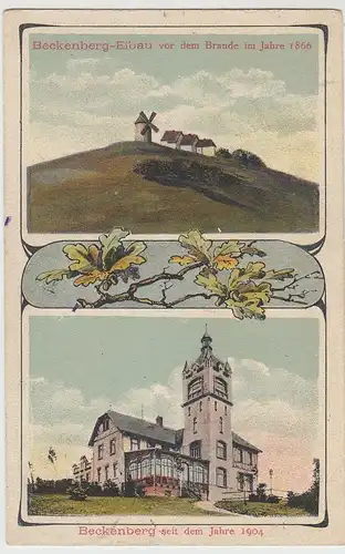 (111994) AK Beckenberg bei Eibau, Bebauung vor 1866 und ab 1904, Feldpost 1915