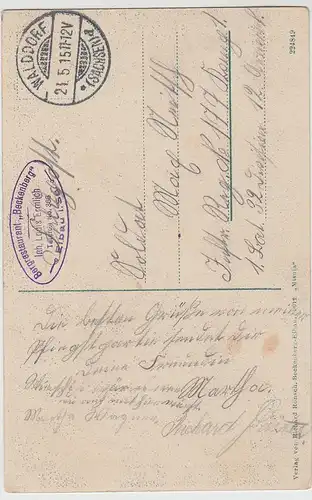 (111994) AK Beckenberg bei Eibau, Bebauung vor 1866 und ab 1904, Feldpost 1915