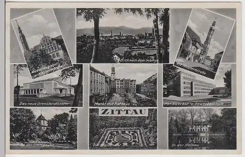 (111983) AK Zittau, Mehrbildkarte, Feldpost 1942