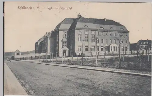 (111957) AK Schöneck i.V., Kgl. Amtsgericht 1922