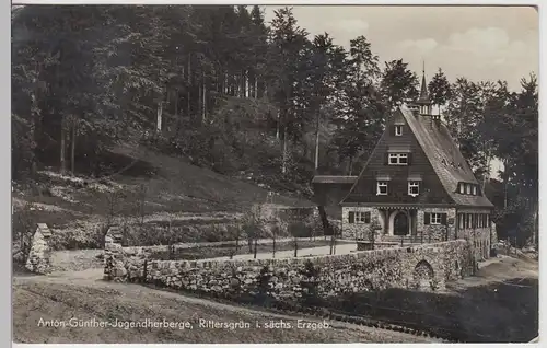 (111875) Foto AK Anton Günther Jugendherberge, Rittersgrün, Erzgebirge 1939