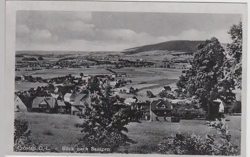 (111770) AK Crostau, Oberlausitz, Panorama, Blick nach Bautzen, vor 1945