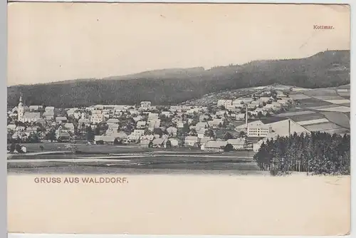 (111757) AK Gruß aus Walddorf, Kottmar, Panorama 1912