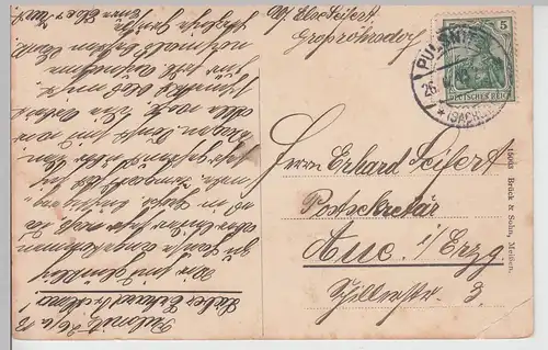 (111720) AK Pulsnitz, Städtisches Krankenhaus 1913