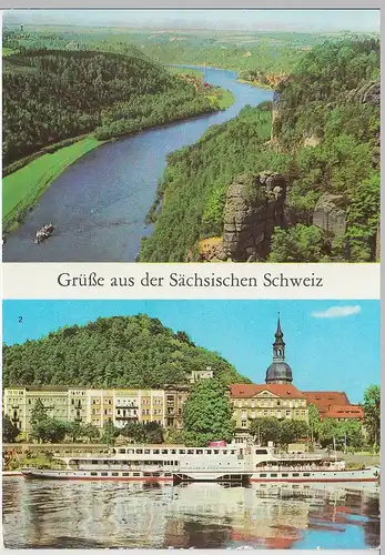 (111700) AK Sächsische Schweiz, Raddampfer Wilhelm Pieck, Bad Schandau DDR 1978