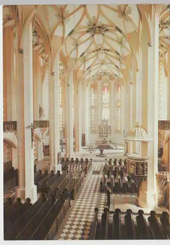(111687) AK Annaberg, St. Annenkirche, Inneres DDR 1988