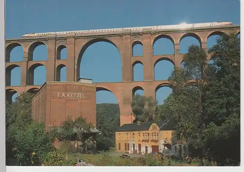 (111653) AK Göltzschtalbrücke, SVT Görlitz, Ketzels Mühle, Netzschkau, Karte von