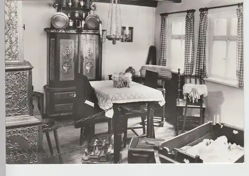 (111647) Foto AK Traditionsstätte Erzbergbau Aue, Bergmannsstube, DDR 1985