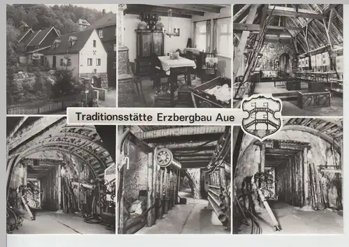 (111646) Foto AK Traditionsstätte Erzbergbau Aue, Bergfreiheit 1, Mehrbildkarte