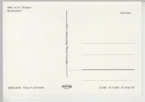 (111646) Foto AK Traditionsstätte Erzbergbau Aue, Bergfreiheit 1, Mehrbildkarte