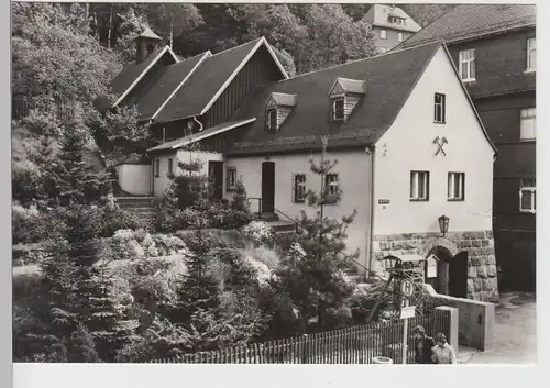 (111645) Foto AK Traditionsstätte Erzbergbau Aue, Bergfreiheit 1, DDR 1985