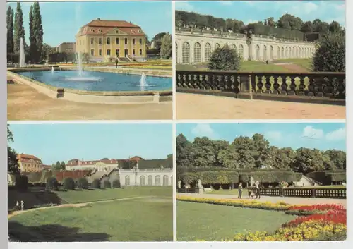 (111643) AK Heidenau Großsedlitz, Barockgarten, Mehrbildkarte DDR