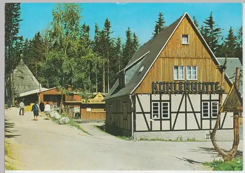 (111638) AK Sosa, Erzgebirge, Gaststätte Köhlerhütte, Meiler DDR 1977