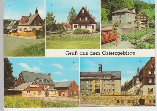 (111603) AK Geising, Bärenburg, Kipsdorf, Altenberg, Mehrbildkarte DDR 1977