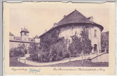 (111542) AK Augustusburg, Brunnenhaus, Wirtschaftshof, Burg 1936