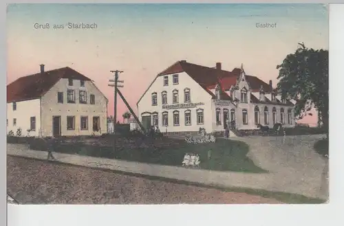 (111539) AK Gruß aus Starbach, Nossen, Gasthof 1925