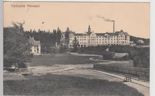 (111319) AK Heilstätte Hohwald, Stempel Langburkersdorf 1908