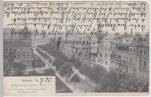 (111315) AK Döbeln, Königstraße unterer Teil 1905