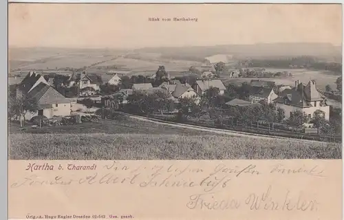 (110908) AK Hartha b. Tharandt, Blick vom Harthaberg, 1904
