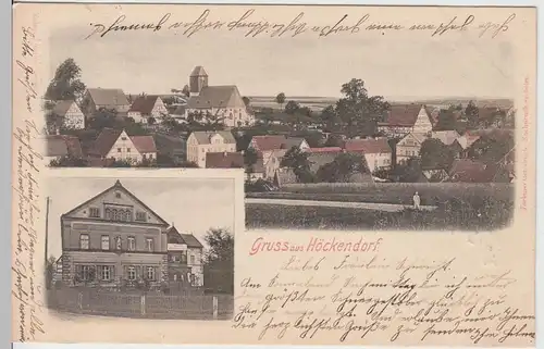 (110902) AK Gruss aus Höckendorf bei Edle Krone, 1901