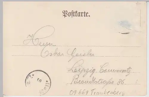 (110880) AK Sachsenburg b. Frankenberg i.Sa., Spinnerei, Fischerschänke 1901
