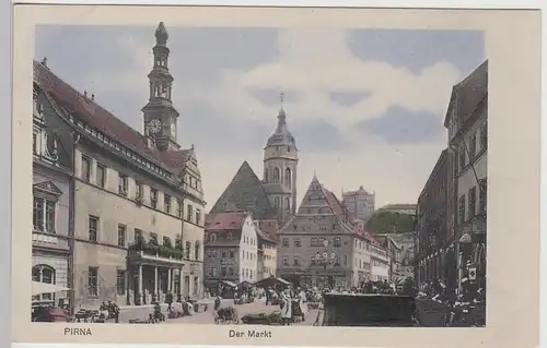 (110873) AK Pirna, Markt, 1912