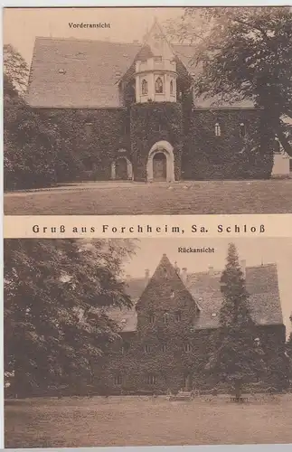 (110731) AK Forchheim i.Sa., Schloss Vorder- u. Rückansicht, 1936