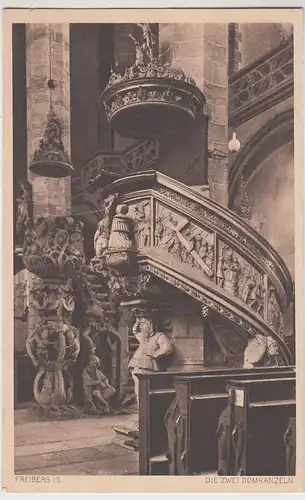 (110431) AK Freiberg, die zwei Domkanzeln, 1922