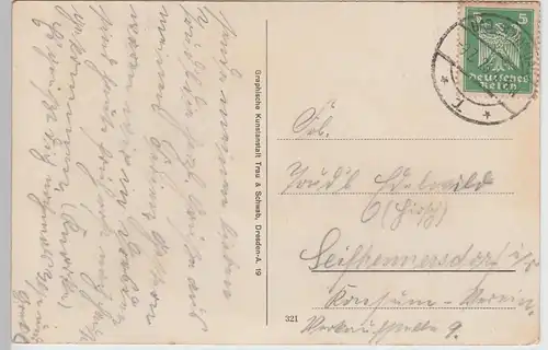 (109892) AK Sächsische Schweiz, Schmilka, Panorama 1926