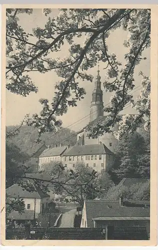 (109740) AK Schloss Weesenstein zur Baumblüte 1935