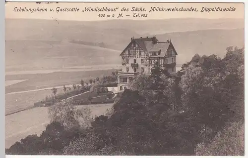 (109640) AK Dippoldiswalde, Gaststätte Windischhaus des Sächs. Militärverbundes