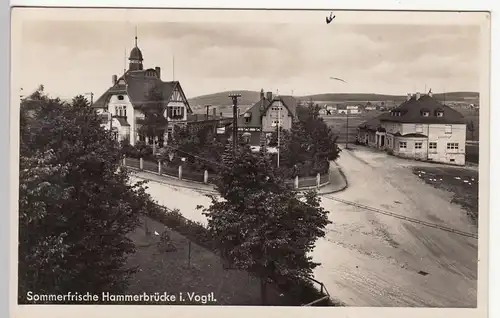 (109614) Foto AK Hammerbrücke, Muldenhammer, Vogtland, Gasthof, Bahnpost 1941