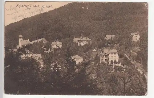 (109547) AK Kipsdorf, Erzgebirge, Ortsansicht 1925