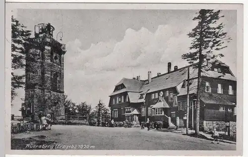 (109535) AK Wildenthal, Auersberg, Erzgebirge, Aussichtsturm, Berghotel 1943